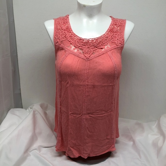 torrid Tops - Torrid GAUZE EMBROIDERED LACE TANK 1 TOP A0719